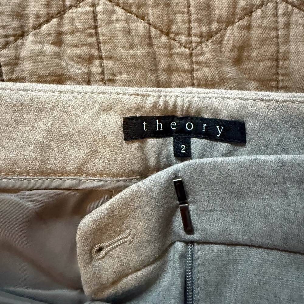 Theory Gray Dress Wool Trousers - Picture 2 of 9